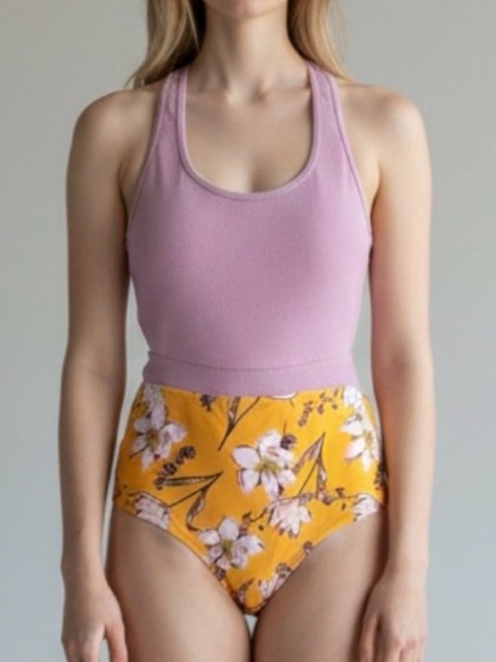Molybell Floral Print High Waist Cutout Monokini